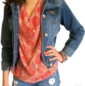 NIB CABI #5037 Vita Sleeveless Draped Cowl Neck Top Cutout Back, Floral S